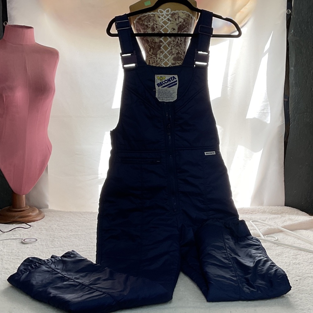 Women's Navy Ski Bib Overalls